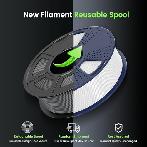 SUNLU 4kg PLA 3D Printer Filament Bundle, 1.75mm, 4 Black Spools V387