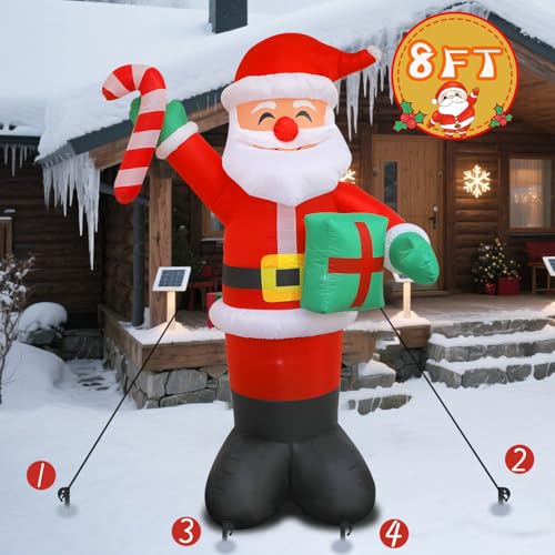 Inflatable Snowman Christmas Decoration with Rotating LED Lights N534