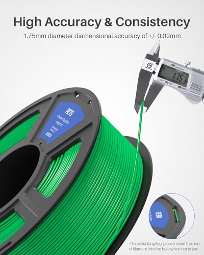 ELEGOO PETG Filament 1.75mm Black 2KG, 3D Printer Filament for FDM Printers D745395