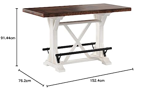 Signature Design by Ashley Valebeck Rustic Farmhouse 36" Counter Height Dining Table Y946