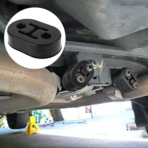 2PCS Car Exhaust Rubber Hanger, Universal 2 Holes 0.43inch Muffler Bracket Mount P825005