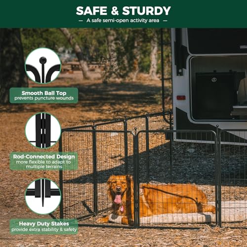 FXW Rollick Dog Playpen 32 Inch 16 Panels for Small and Medium Dogs E405995