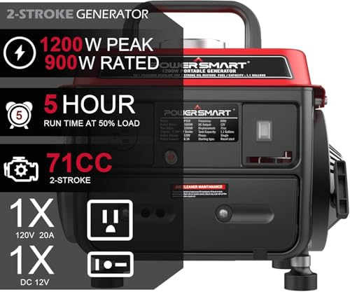PowerSmart 2500-Watt Gas Powered Portable Inverter Generator, CO Sensor, EPA Compliant M468