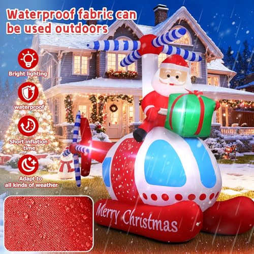 14 FT Christmas Inflatables Santa Claus Outdoor Decoration with LED Lights T4407