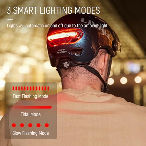 LIVALL L23 Smart Bike Helmet with LED Lights & Removable Visor A779416
