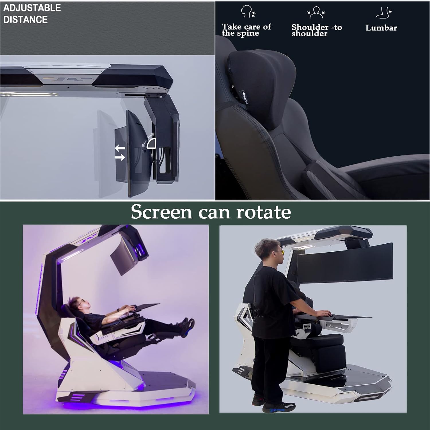 Family Zero Gravity Game Chair with Pedals and Massage E716649