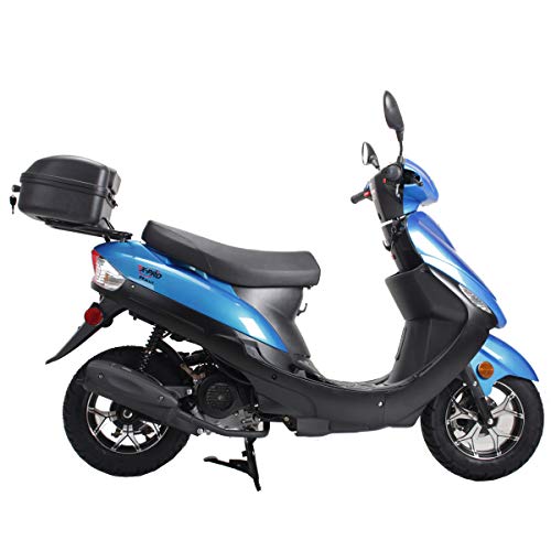 X-PRO 50cc Adult Gas Moped Motorcycle with 10" Aluminum Wheels, Black E491942