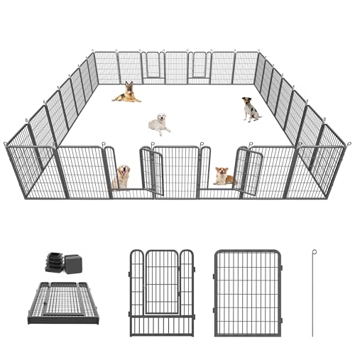 Dog Playpen 32 Inch 10 Panels Outdoor Dog Fence with Lock C803