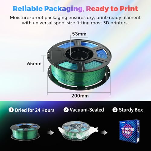FLASHFORGE Silk PLA Filament 1.75mm, 1kg Spool V8381