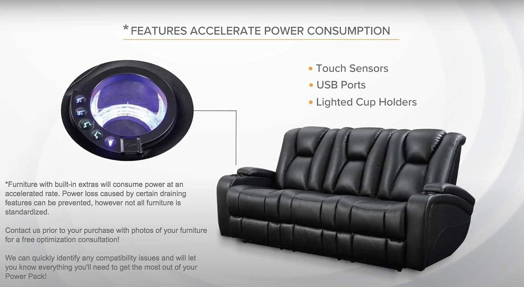 E6 Power Pack 6000mAh Rechargeable Lithium Ion Battery for Power Recliner R815