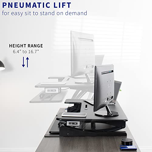 VIVO 36 inch Electric Stand Up Desk Converter, Black U953