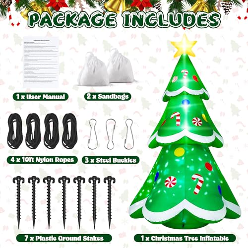 Giant Inflatable Santa Claus with LED Lights Outdoor Christmas Decorations W1618