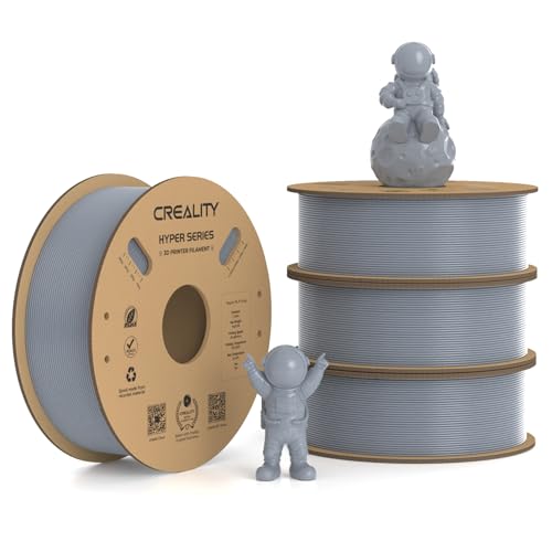 Creality Hyper PLA Filament 1.75mm High Speed 3D Printer Filament, 4 Pack 1kg Spool, Black & White K3786