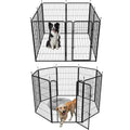 mestyl Dog Play Pen Indoors, Heavy Duty Metal Puppy Playpen, Portable Dog Exercise Pen Temporary Pet Fence with Gate, 32" Height 8 Panels Foldable Dog Kennel for Large/Medium/Small Dogs