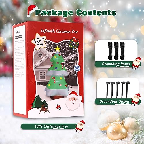 10 FT Christmas Inflatables Snowman Outdoor Yard Decorations with LED Lights C52642