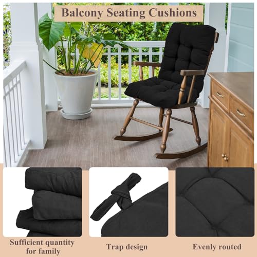 Juexica 4 Sets Outdoor Patio Chair Cushions High Back Tufted Beige D1688