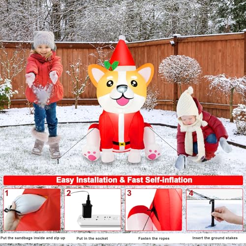 B&D 12FT Giant Christmas Inflatables Snowman Outdoor Decorations with Rotating LED Lights B36000