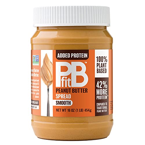 PBfit Peanut Butter, Protein-Packed Spread, Peanut Butter Spread, 16 Oz (Pack of 2)