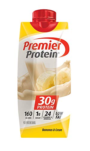 Premier Protein 30g Shakes Bananas and Cream, 44 Fl Oz, Pack of 4 R70333