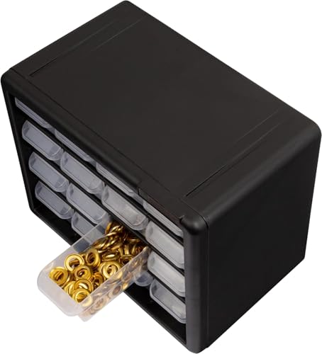 Akro-Mils 24-Drawer Plastic Storage Cabinet, Black B1232
