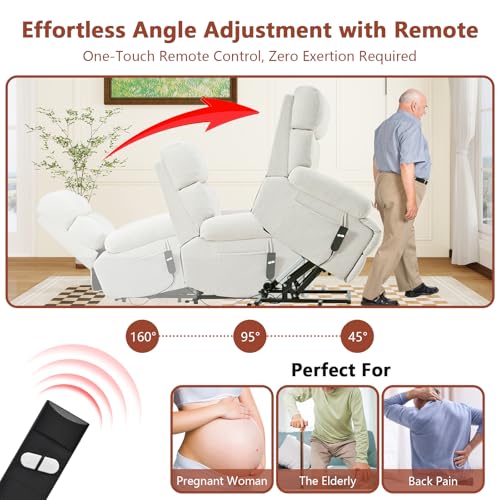 Power Lift Recliner for Elderly with Remote Control, Navy Blue P60192