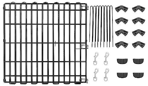 Amazon Basics Foldable Octagonal Metal Dog Playpen, Extra Large, Black G18040