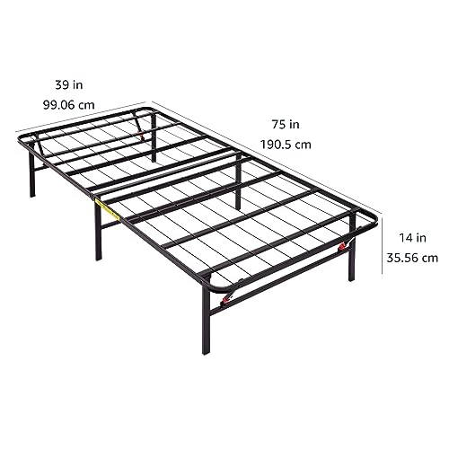 Amazon Basics Foldable Metal Bed Frame with Storage, Full Size, Black A770