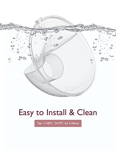 Momcozy M5 Hands-Free Wearable Breast Pump, Double-Sealed Flange, 3 Modes & 9 Suction Levels, 24mm, 2-Pack Quill Gray Z371714