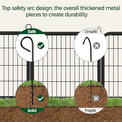 Yaheetech Dog Playpen Outdoor 40 Inch 8 Panels Metal Pet Fence I4784
