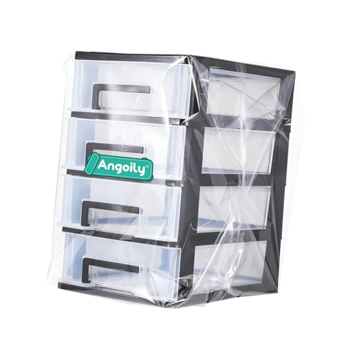 Angoily 4 Drawer Desk Organizer, Plastic Storage Box for Office and Bathroom D28845