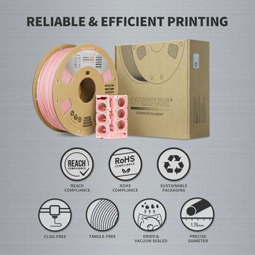 OVERTURE PLA Plus Filament 1.75mm 1kg Black S915984