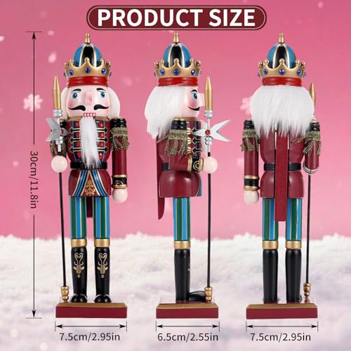 11.8 Inch Wooden Nutcracker Christmas Decor T403