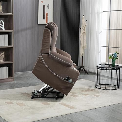 Lift Chair Recliner with Massage and Heat, Heavy Duty for Seniors, Brown V12888
