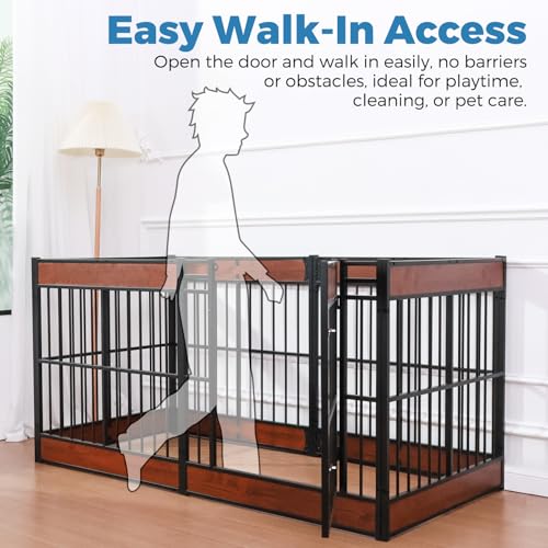 Dog Playpen 31.5" Indoor Heavy Duty Furniture Style Puppy Pen K408