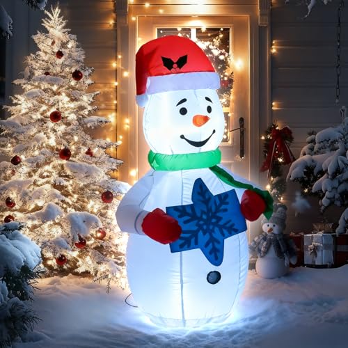 4 FT Christmas Snowman Inflatable with LED Lights Indoor Outdoor Decor E952