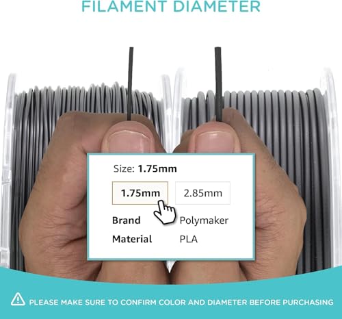 Polymaker PolyLite ABS Filament 1.75mm Black, 1kg F638424