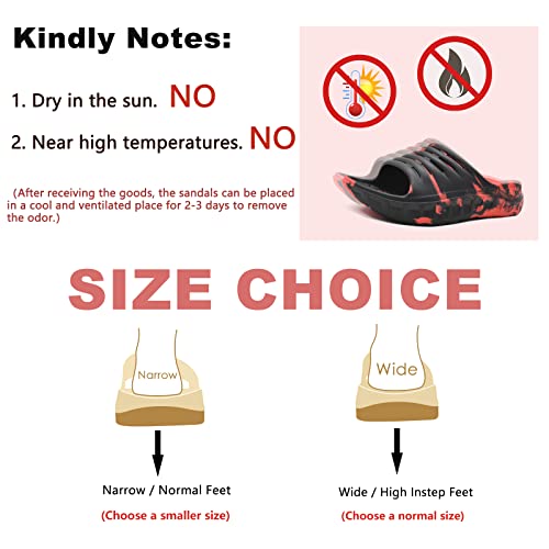 KuaiLu Men's Recovery Sandals Orthotic Cushion Open Toe Sport Slides D332788