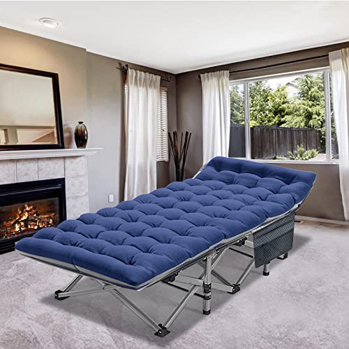 ABORON Oversized Folding Camping Cot for Adults, Double Layer 1200D, with Mat & Carrying Bag S2407