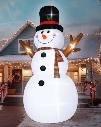 16FT Christmas Inflatable Snowman with LED Lights Outdoor Yard Decor N561071
