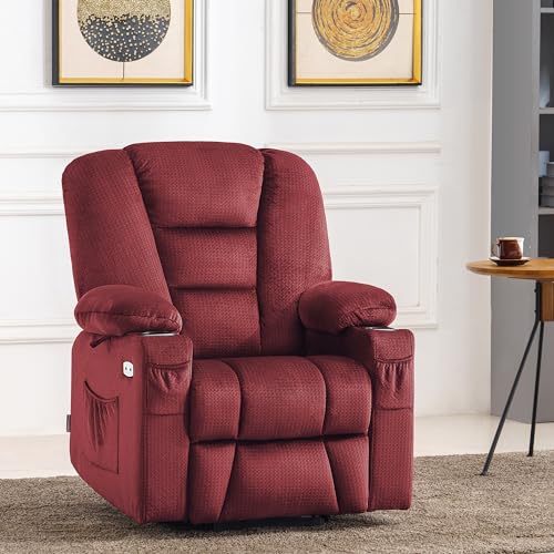 MCombo Small Power Lift Recliner Chair with Massage and Heat, Brown N356790