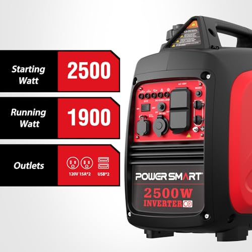 PowerSmart 2500-Watt Portable Inverter Generator for Camping U773
