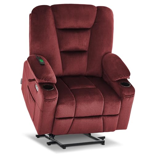 MCombo Small Power Lift Recliner Chair with Massage and Heat, Brown N356790