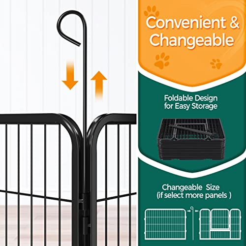 Yaheetech Dog Playpen Outdoor 40 Inch 8 Panels Metal Pet Fence I4784
