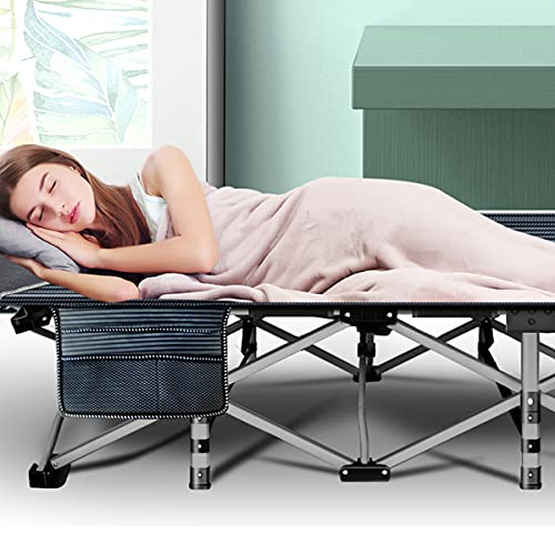 ABORON Oversized Folding Camping Cot for Adults, Double Layer 1200D, with Mat & Carrying Bag S2407