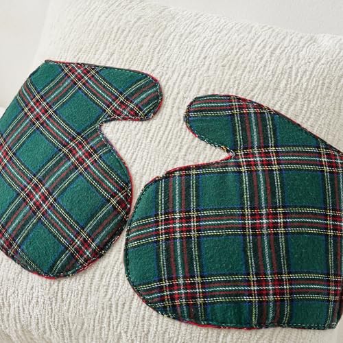 UGASA Star Christmas Decorative Pillow Covers 18x18 Inch Set of 2 Dark Green Q9265