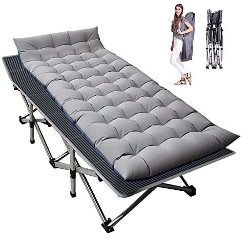 LILYPELLE Folding Camping Cot, Extra Wide Heavy Duty with Carry Bag Z15817