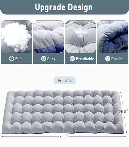 ABORON Oversized Folding Camping Cot for Adults, Double Layer 1200D, with Mat & Carrying Bag S2407
