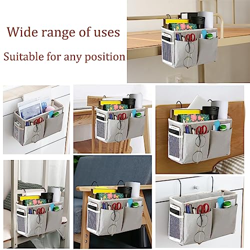Bedside Caddy Hanging Storage Organizer for Bunk and Hospital Beds, Grey Q16610