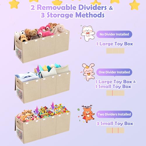 Extra Large Collapsible Toy Box with Lids, Gray P45959