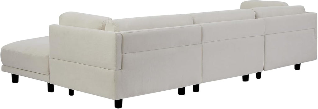 L Shaped Convertible Modular Sectional Sofa with Extra Wide Chaise Y428809